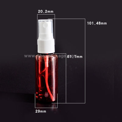 25ml PET trasparent high quality and benefit price plastic spray  bottle with Leak-proof gasket