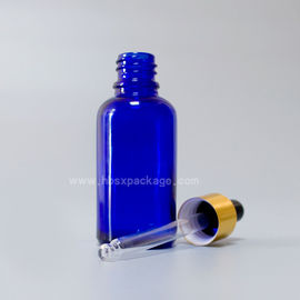 SXB-05 30ml  glass essential oil bottle blue glass bottle clear with eye dropper with tamper