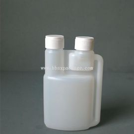 500ml plastic twin neck bottle, double neck bottle dispenser bottle