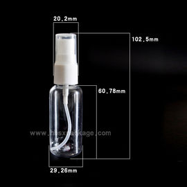 Hebei Shengxiang PET material 35ml transparent color perfume or plastic spray bottles of drugs