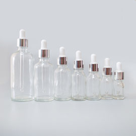 Eco-friendly cosmetic packaging 10ML amber printed glass cosmetic essential oil bottle with glass pipette