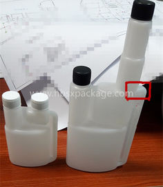 Hot sell variety volume of HDPE fuel additive dispensing twin neck bottle