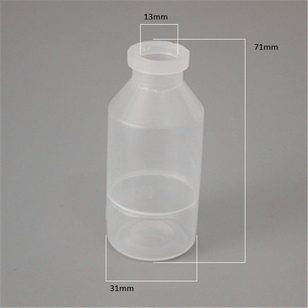 wholesale 50ml best selling Hebei Shengxiang  PE plastic medicine bottle with rubber stopper for vaccine injection